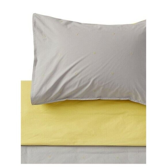 Bluebellgray Cotton Sateen 3-Piece Duvet Cover Set Color Grey Queen Size - Picture 2 of 2